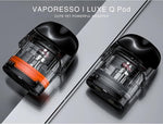 Vaporesso Luxe Q 0.6 /1.0 /1.2 MESH POD Replacement Pods -4 pack|VAPE INDIA SMOKE