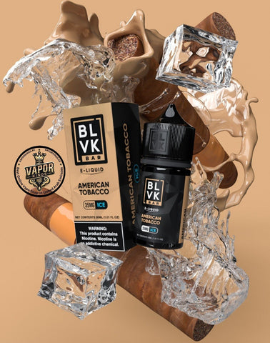BLVK BAR E-LIQUID| AMERICAN TOBACCO ICE | 35MG 30 ML