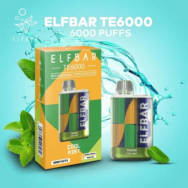 ELF BAR TE 6000 PUFF COOL MINT | ORIGNAL VAPE DEVICE | INDIA vape india smoke ELF BAR TE 6000 PUFF COOL MINT | ORIGNAL VAPE DEVICE | INDIA vape india smoke