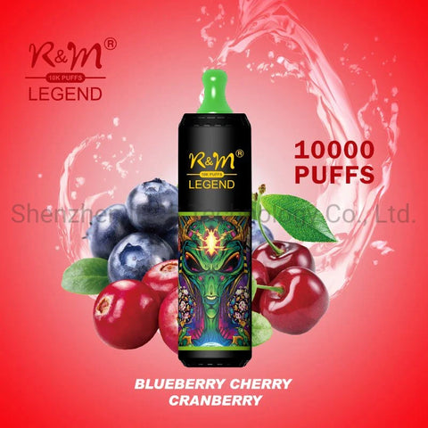 R&M LEGEND 10K Puffs Disposable Vape - Blueberry Cherry Cranberry - INDIA