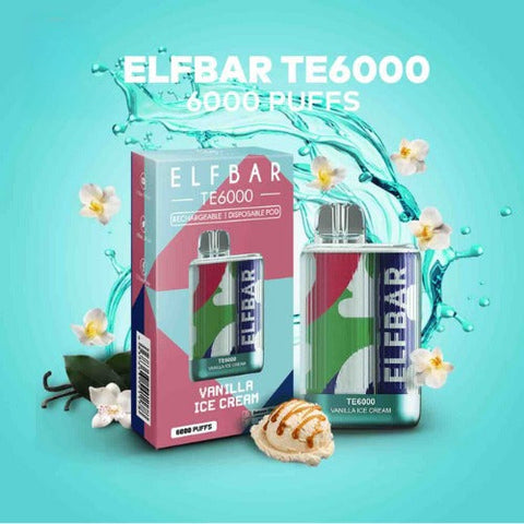 ELF BAR TE6000 –Vanilla Ice Cream (6000 Puffs)