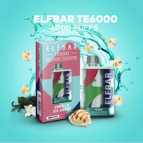 ELF BAR TE6000 –Vanilla Ice Cream (6000 Puffs) – vape india smoke