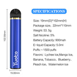 YUOTO DISPOSSABLE 1200 PUFF INDIA