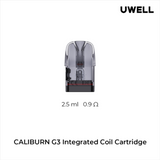 Uwell | Caliburn G3 | Replacement Pod (2.5ml / 4 pieces) | 0.9 Ohm